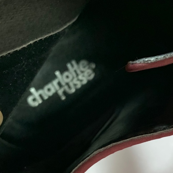 Charlotte Russe Burgundy Lace Up Zippered Heels! - Picture 9 of 9